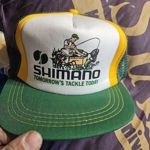Shimano Fishing Advertising Snap Back Trucker Hat Tri Color